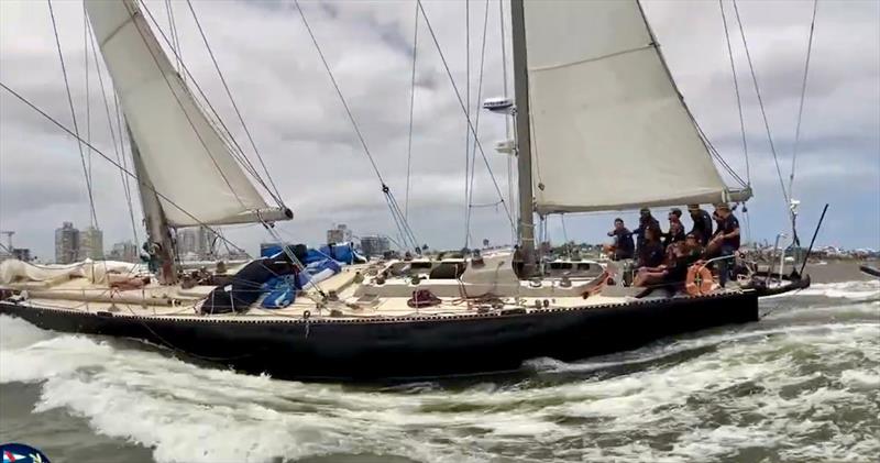 Pen Duick VI takes leg 3 of the McIntyre Ocean Globe Race - photo © JJ / OGR2023