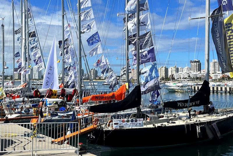 Busy Daily life for NumberOGR2023 sailors in the Yacht Club Punta del Este marina, which has hosted many Whitbread Races at the same berths previously! photo copyright Jacqueline Kavanagh / OGR2023 taken at Yacht Club Punta del Este and featuring the Ocean Globe Race class