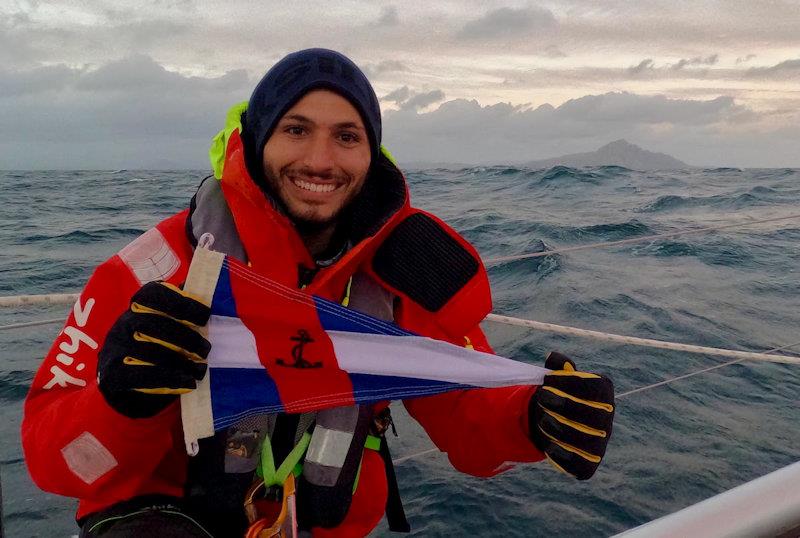 Stefano passed Cape Horn and proudly displayed the Punta del Este Yacht Club burgee - photo © Explorer / OGR2023