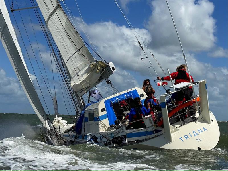 Start of Leg 4 of the McIntyre Ocean Race in Punta del Este amidst big swells photo copyright Aïda Valceanu / OGR2023 taken at  and featuring the Ocean Globe Race class