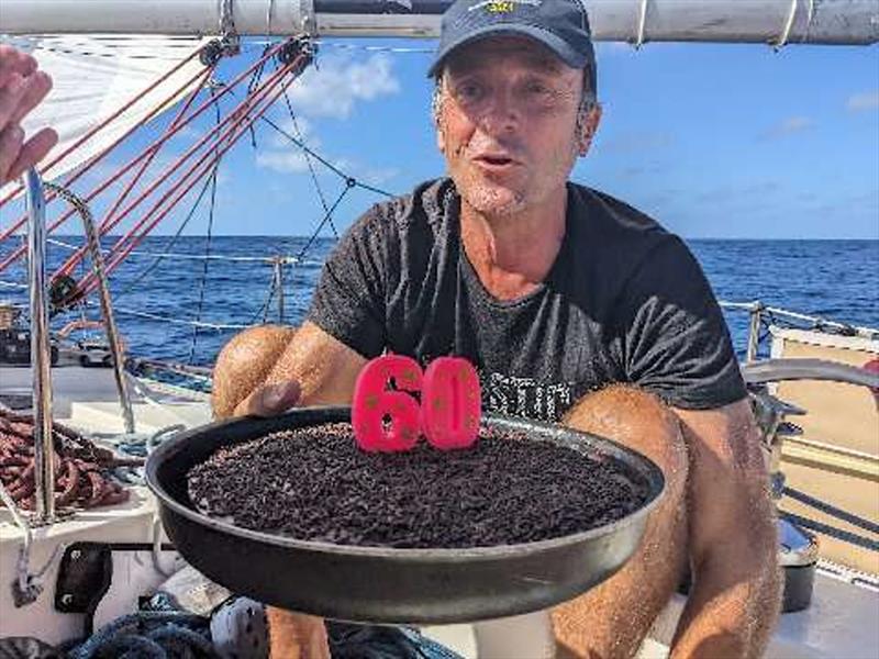 They were grumpy for a while, but White Shadow are back smiling in time for the skipper's birthday photo copyright OGR2023 / White Shadow taken at  and featuring the Ocean Globe Race class