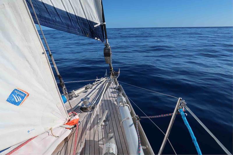 Much work to be done aboard Evrika – but despite this they are keeping up with the fleet photo copyright OGR2023 / Evrika taken at  and featuring the Ocean Globe Race class