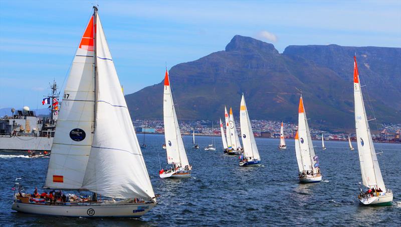 Yes, this could be you!! White Shadow in action at Cape Town race start photo copyright OGR2023 / Marco Ausderau taken at  and featuring the Ocean Globe Race class