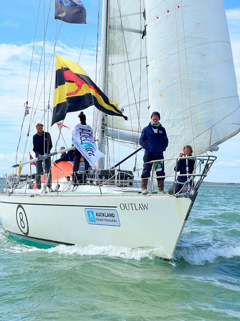 Eventful race for the crew of the Baltic 55 including the rescue of a stranded sailor off the coast of Dakar and a broken backstay just days from the finish photo copyright Don McIntyre / OGR2023 taken at Royal Yacht Squadron and featuring the Ocean Globe Race class