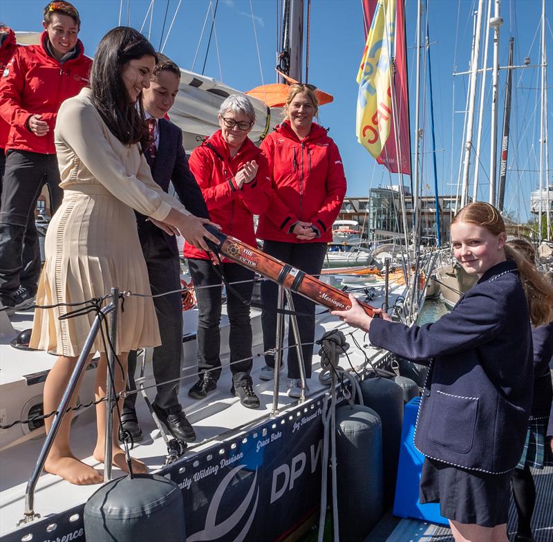 The Message of Hope Handover - Their Highnesses Jalila and Zayed photo copyright Libby Mudditt taken at  and featuring the Ocean Globe Race class