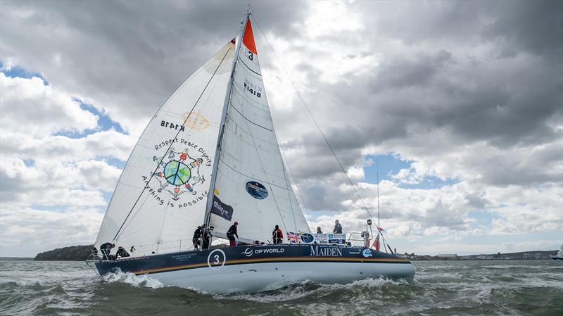 Maiden finishes the Ocean Globe Race photo copyright The Maiden Factor / Kaia Bint Savage taken at  and featuring the Ocean Globe Race class