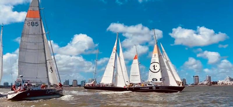 Translated 9 sails among the 13-yacht fleet departing Auckland for Punta del Este – another powerful demonstration of teamwork, determination and traditional ocean racing - photo © OGR2023 / Marco Ausderau