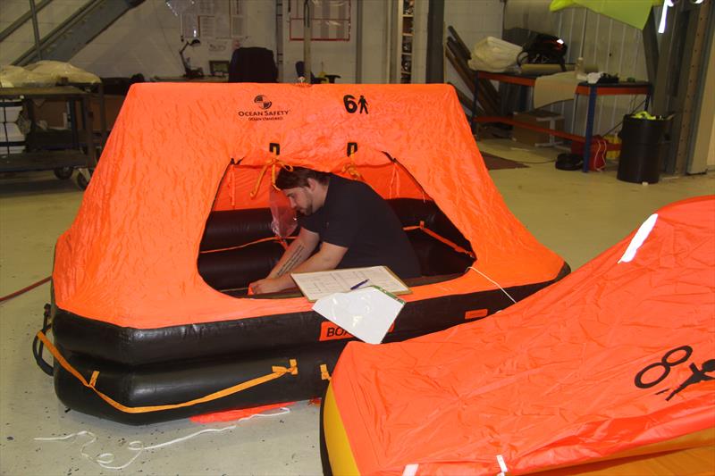 Servicing an Ocean Safety Life Raft photo copyright Mark Jardine taken at  and featuring the  class