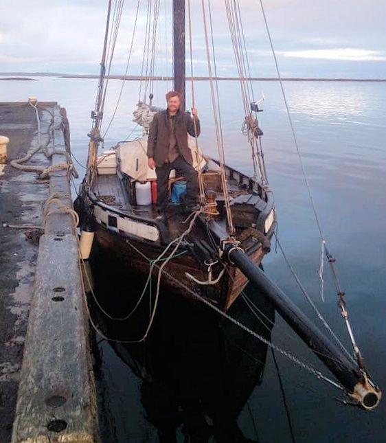 Darragh Carroll is trying to sail single-handedly from Norway back to Ireland photo copyright Iain Vellacott taken at  and featuring the Gaffers class