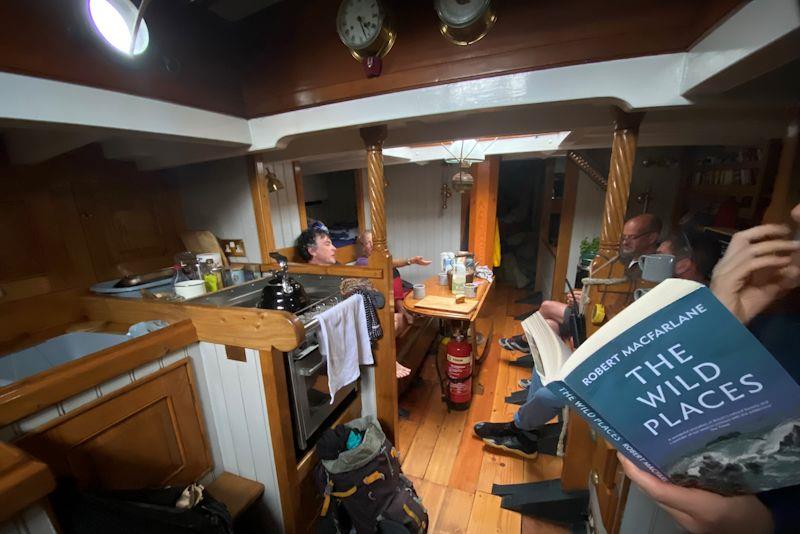 Tallulah, a 44ft pilot cutter, storm bound for the night