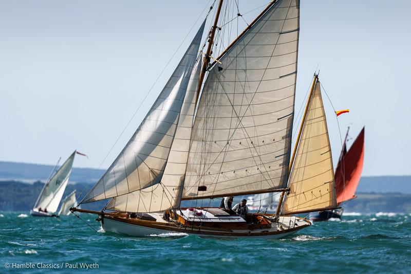 Charm – Reuben Powell – Concours Authencity winner - 10th Hamble Classics Regatta photo copyright Paul Wyeth / www.pwpictures.com taken at Hamble River Sailing Club and featuring the Gaffers class