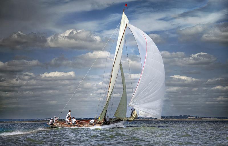 The mighty Fife-designed 'Kismet' - Mersea Week photo copyright Chrissie Westgate taken at West Mersea Yacht Club and featuring the Gaffers class