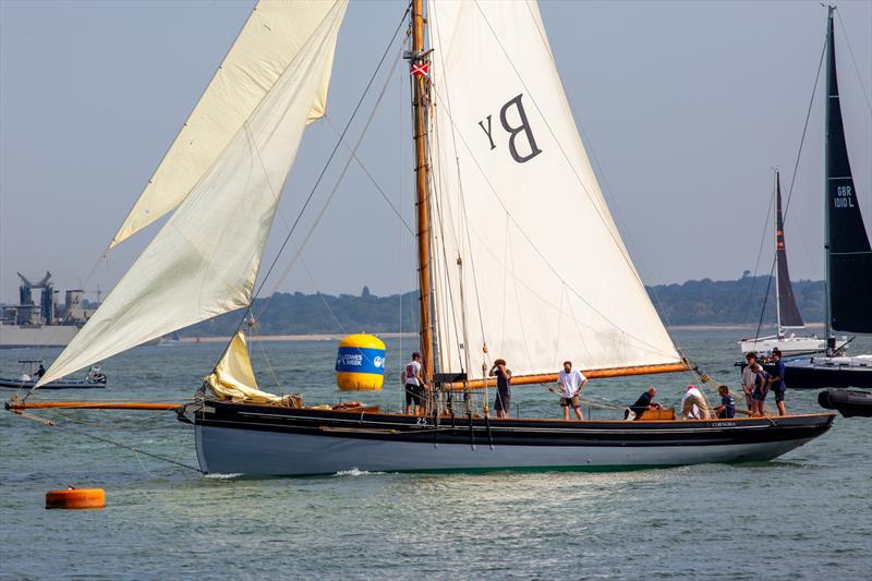 Classic yachts - North Sails Cowes Week Day 3 photo copyright Martin Augustus / www.sailingimages.co.uk taken at Cowes Combined Clubs and featuring the Gaffers class