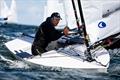 Thomas Jacobsen, DEN on day 2 of the OK Dinghy Europeans at Warnemünde