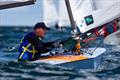 Patric Mure, SWE on day 2 of the OK Dinghy Europeans at Warnemünde