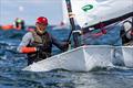 Jørgen Svendsen, DEN on day 2 of the OK Dinghy Europeans at Warnemünde