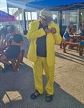 Terry Curtis, winner of the Yellow Suit Award for day one of the OK Nationals at Dabchicks, awarded due to his toestraps ‘coming loose' resulting in him falling out at the start