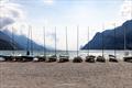 The fleet arriving for the OK Dinghy Worlds at Lake Garda
