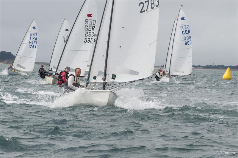 OK Dinghy Worlds at Quiberon day 3 photo copyright G Touren taken at Société des Régates de Saint Pierre Quiberon and featuring the OK class