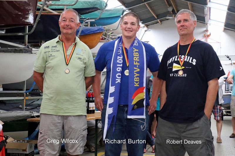 Belgian OK Dinghy Nationals (l-r) Greg Wilcox, Richard Burton & Robert Deaves - photo © OK Class