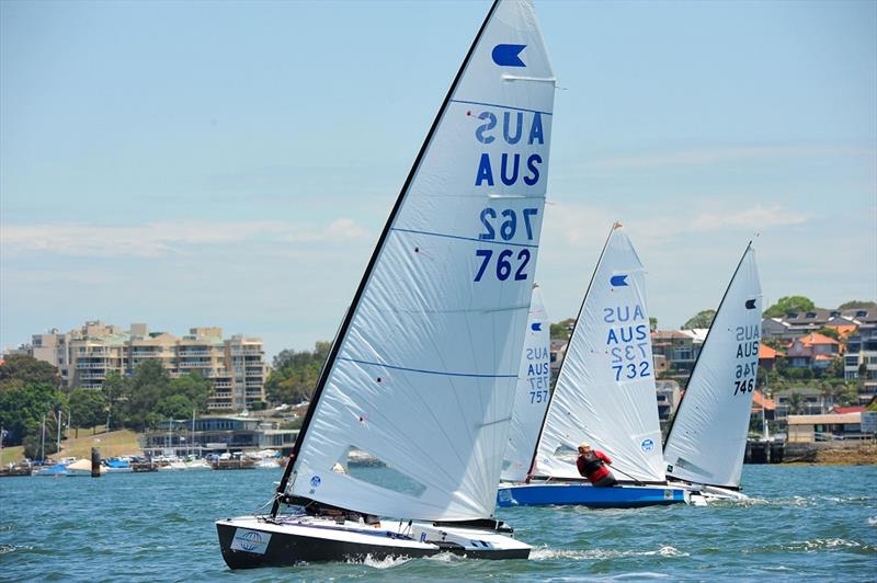 Peter Horne on day 3 at the Australian OK Nationals photo copyright Bruce Kerridge taken at Drummoyne Sailing Club and featuring the OK class
