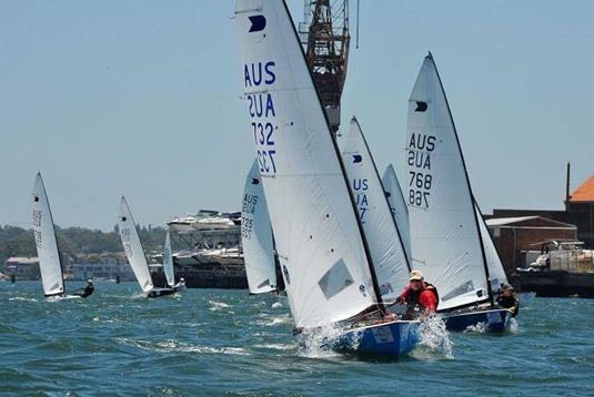 Gold Coast Fleet competing at the 2017 55th International OK Dinghy National Championships, Drummoyne, NSW photo copyright DSC taken at Drummoyne Sailing Club and featuring the OK class