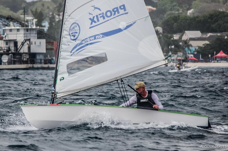 Pawel Pawlaczyk on day 3 of the 2017 OK Dinghy Worlds photo copyright Alastair Deaves taken at Barbados Yacht Club and featuring the OK class
