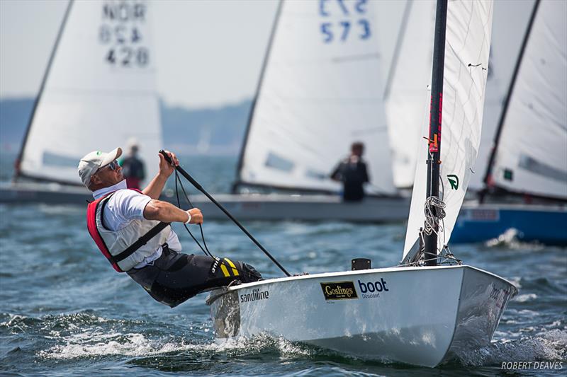 Bo Petersen during the OK Dinghy European Championship in Kiel, Germany - photo © Robert Deaves