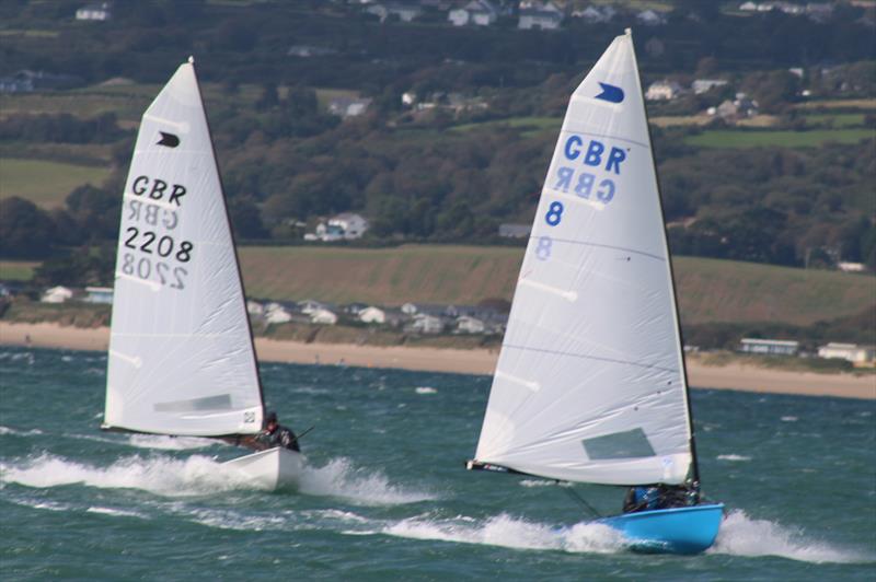 Richard Burton leads Nick Craig during the OK Nationals at Abersoch - photo © Peter Hawkins / SCYC