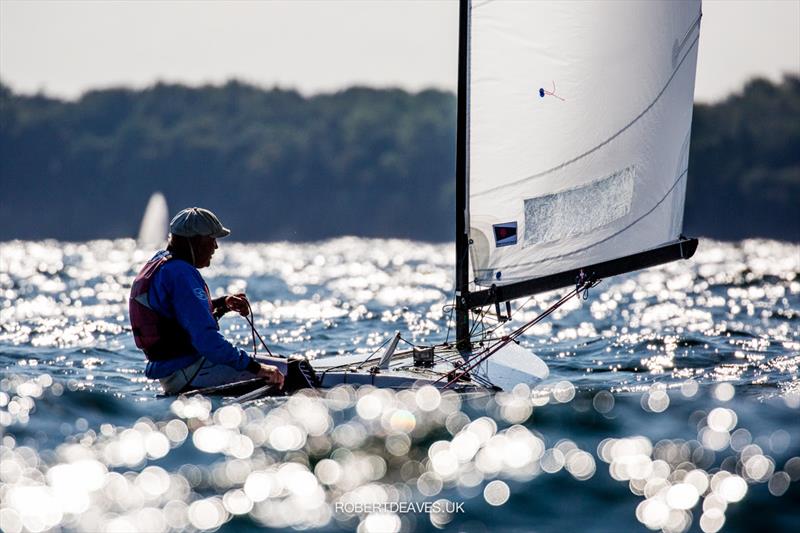 Jørgen Lindhardsten in the OK class on day 2 of Kieler Woche 2021 - photo © Robert Deaves / www.robertdeaves.uk