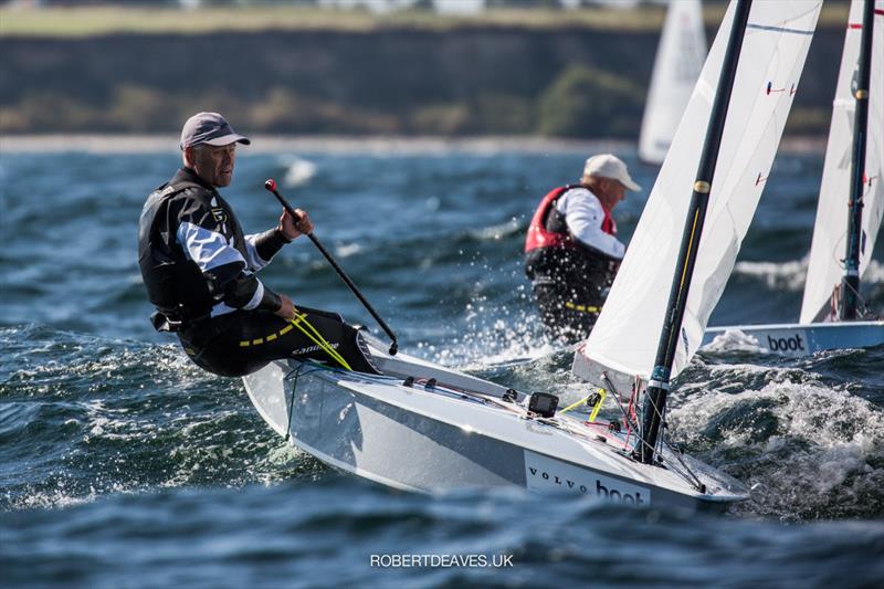 Andre Budzien in the OK class on day 2 of Kieler Woche 2021 photo copyright Robert Deaves / www.robertdeaves.uk taken at Kieler Yacht Club and featuring the OK class