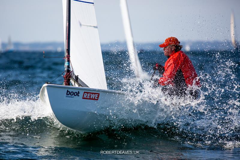 Benjamin Hammerö in the OK class on day 2 of Kieler Woche 2021 photo copyright Robert Deaves / www.robertdeaves.uk taken at Kieler Yacht Club and featuring the OK class