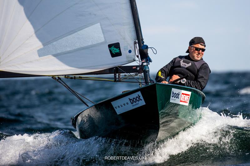 Heinz Ridder in the OK class on day 2 of Kieler Woche 2021 - photo © Robert Deaves / www.robertdeaves.uk