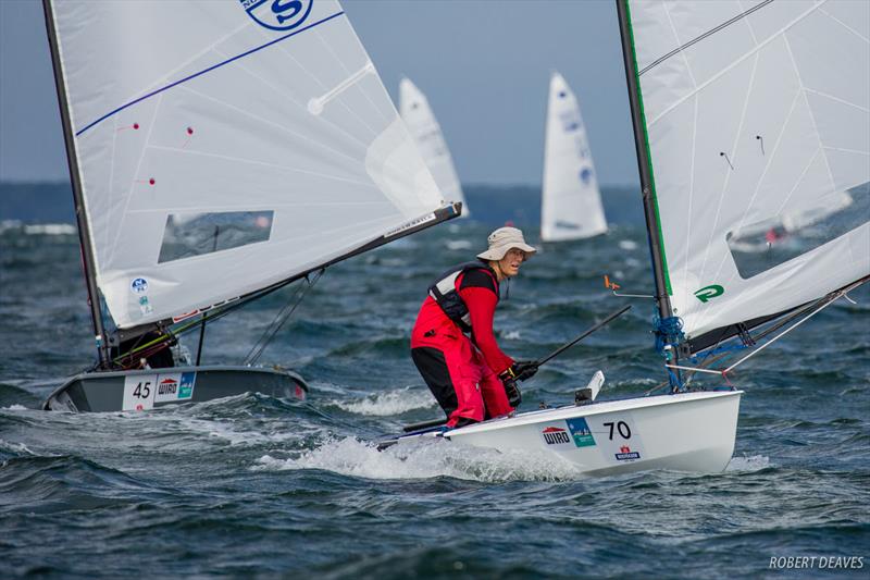 Lars Johan Brodtkorb on day 1 of the OK Dinghy World Championship photo copyright Robert Deaves taken at  and featuring the OK class