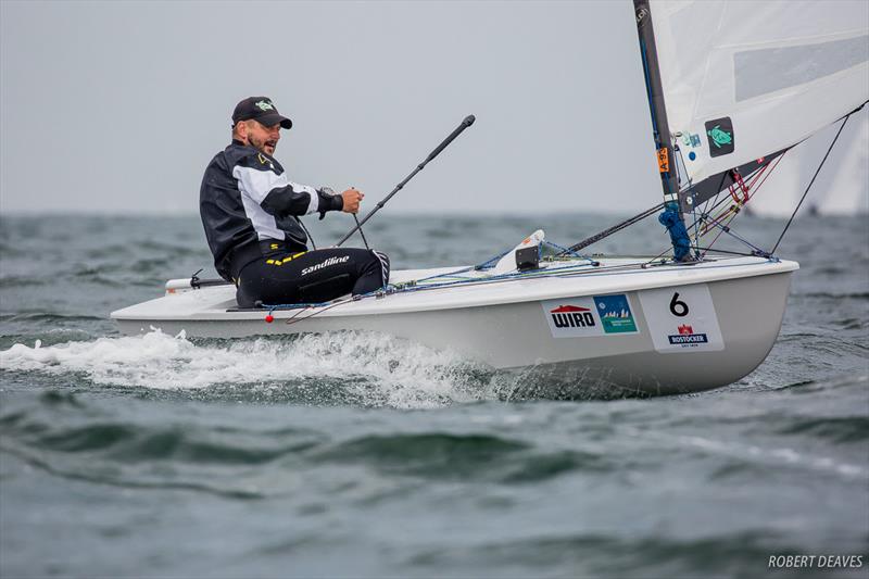 Jonas Borjesson on day 4 of the OK Dinghy World Championship - photo © Robert Deaves