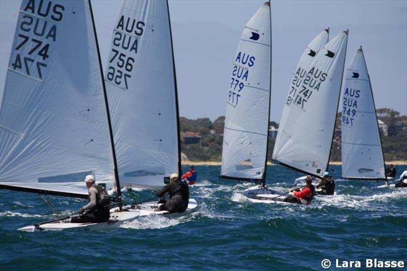 Close racing on Day 4 - Australian OK Dinghy Nationals photo copyright Lara Blasse taken at  and featuring the OK class