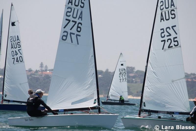 Grant Wakefield crosses David Ketteridge - Australian OK Dinghy Nationals, Final Day - photo © Lara Blasse