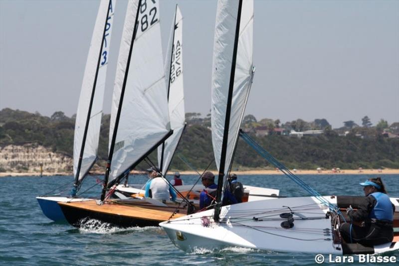 Close downwind on Day 5 - Australian OK Dinghy Nationals photo copyright Lara Blasse taken at  and featuring the OK class
