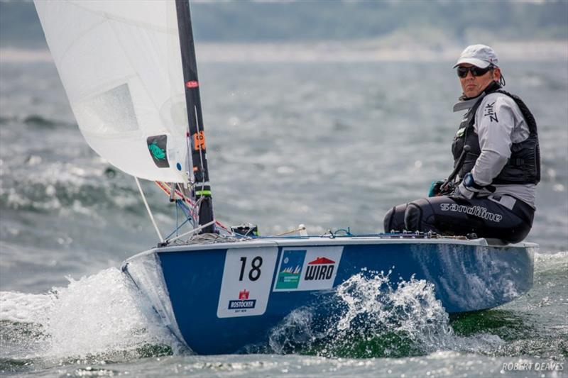 Simon Probert in Warnemünde in 2018 - OK Dinghy World Championship - photo © Robert Deaves