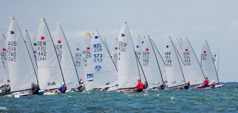 Huge fleets are becoming commonplace in the OK Dinghy fleet - OK Dinghy World Championship photo copyright Robert Deaves taken at Wakatere Boating Club and featuring the OK class