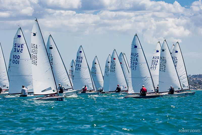 Start Race 1 - Day 1, 2019 Symonite OK Worlds , Wakatere BC, February 10, 2019 photo copyright Robert Deaves taken at Wakatere Boating Club and featuring the OK class