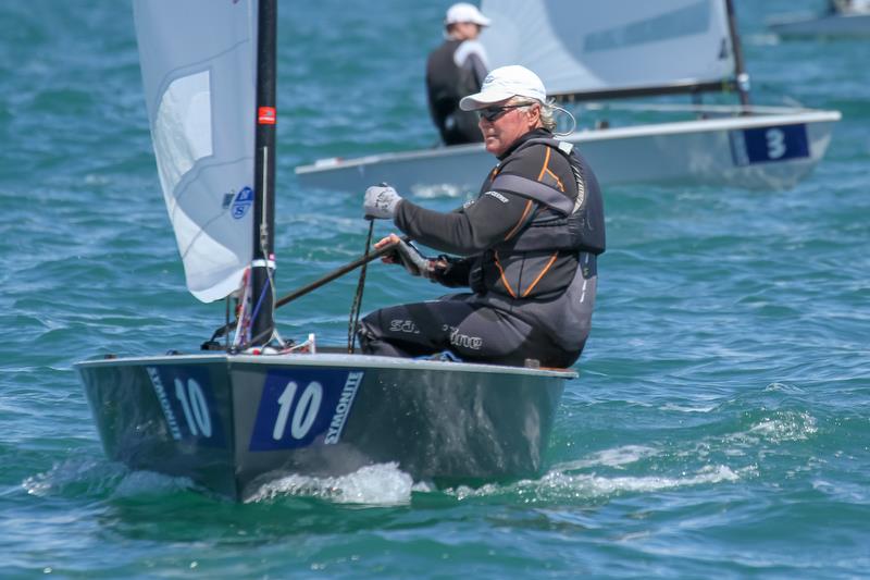 Rod Davis (NZL)  - Symonite OK World Championships - Day 1, February 10, 2019 photo copyright Richard Gladwell taken at Wakatere Boating Club and featuring the OK class