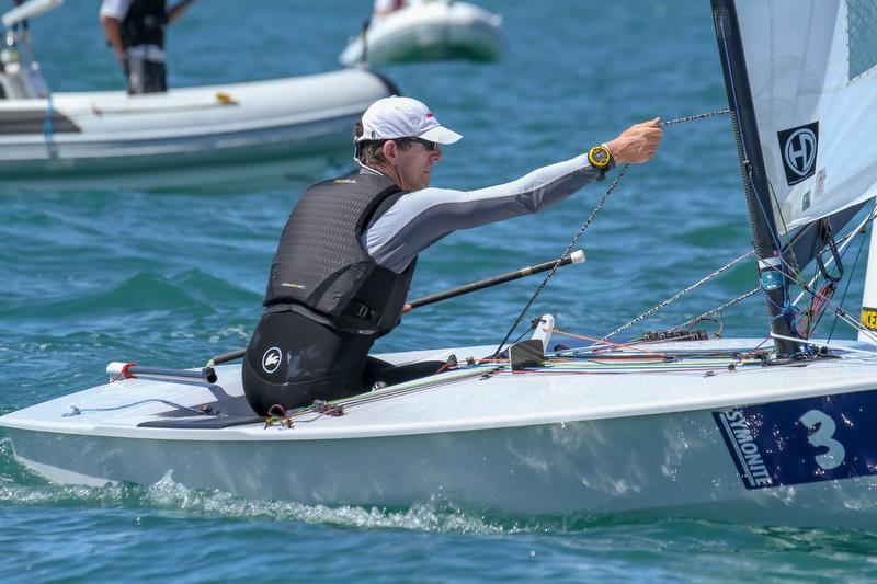 Nick Craig (GBR)  - Symonite OK World Championships - Day 1, February 10, 2019 photo copyright Richard Gladwell taken at Wakatere Boating Club and featuring the OK class