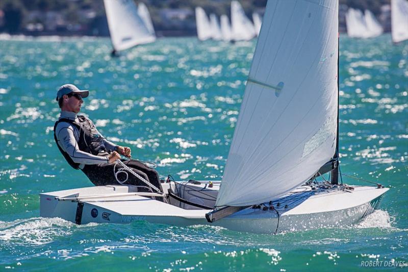 Josh Armit - Symonite OK Worlds, Day 2 photo copyright Robert Deaves taken at Wakatere Boating Club and featuring the OK class