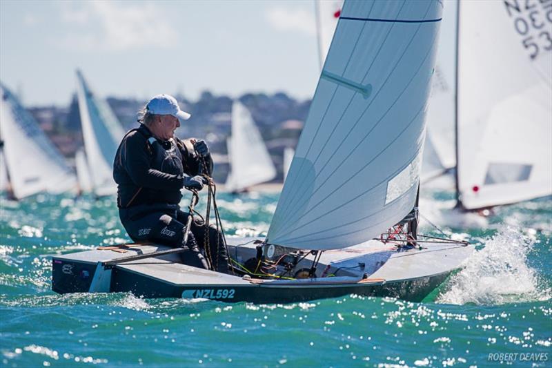 Leading Master, Rod Davis - Symonite OK Worlds, Day 2 photo copyright Robert Deaves taken at Wakatere Boating Club and featuring the OK class