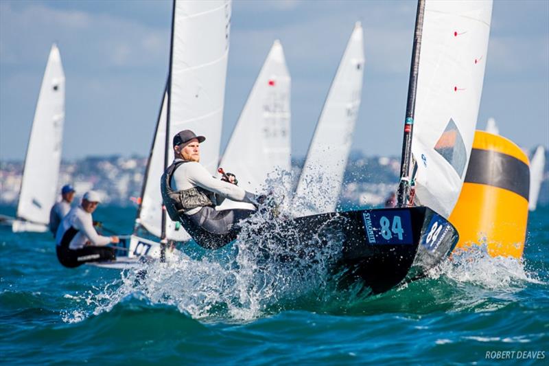 Andrew Phillips - Symonite OK Dinghy Worlds, Day 4 photo copyright Robert Deaves taken at Wakatere Boating Club and featuring the OK class