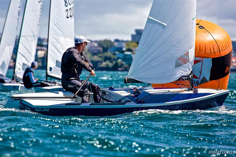 Dan Slater - 2019 Symonite OK World Championship - February 15, 2019 - Wakatere Boating Club photo copyright Robert Deaves taken at Wakatere Boating Club and featuring the OK class