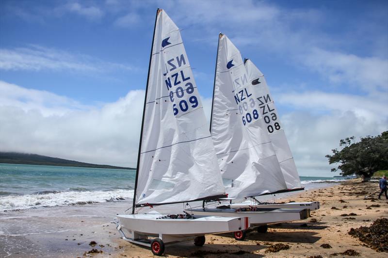 The first three of the Maverick OK Dinghies ready to sail - Wakatere BC October 25, 2021 - photo © Richard Gladwell - Sail-World.com/nz