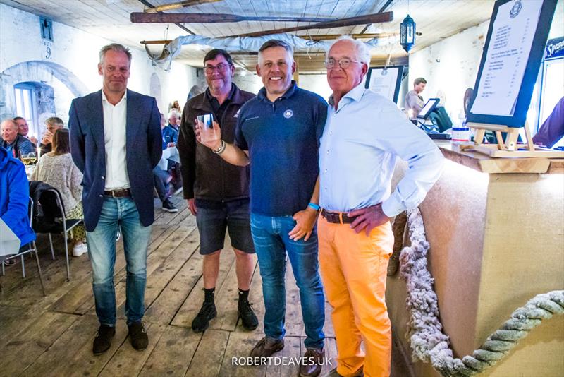 OK Dinghy Worlds in Marstrand (l-r) Marcus Blomberg, Mark Jackson, Thomas Hansson-Mild, Per Westund - photo © Robert Deaves / www.robertdeaves.uk