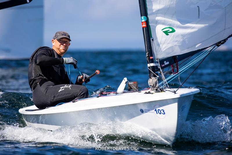 Niklas Edlar, SWE - OK Dinghy Worlds in Marstrand day 4 photo copyright Robert Deaves taken at  and featuring the OK class
